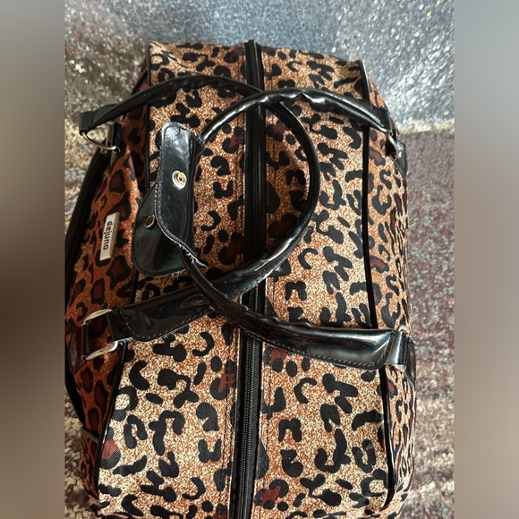 DEJUNO Large Cheetah Stripes Carry On Travel Bag Suitcase - Picture 3 of 16